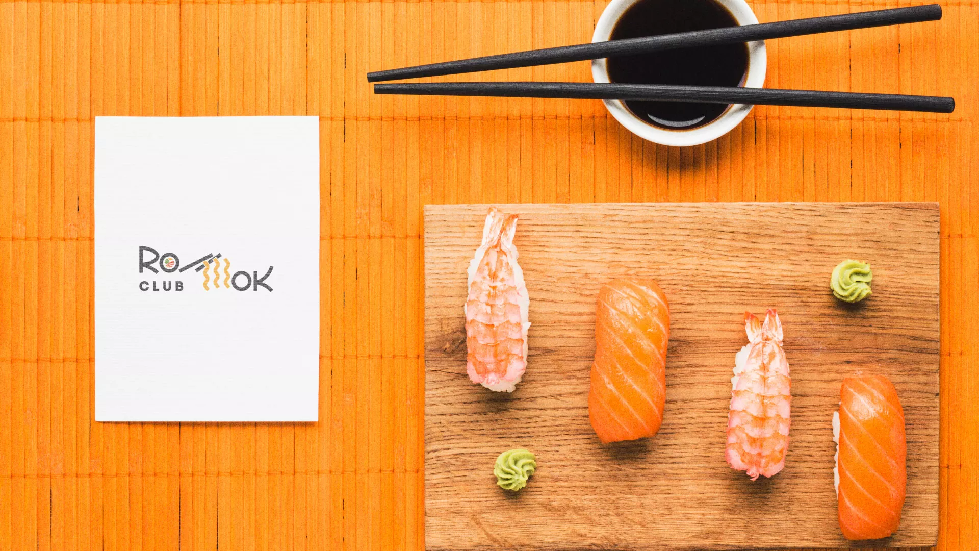 Создание логотипа суши-бара «Roll Wok Club» в Багратионовске